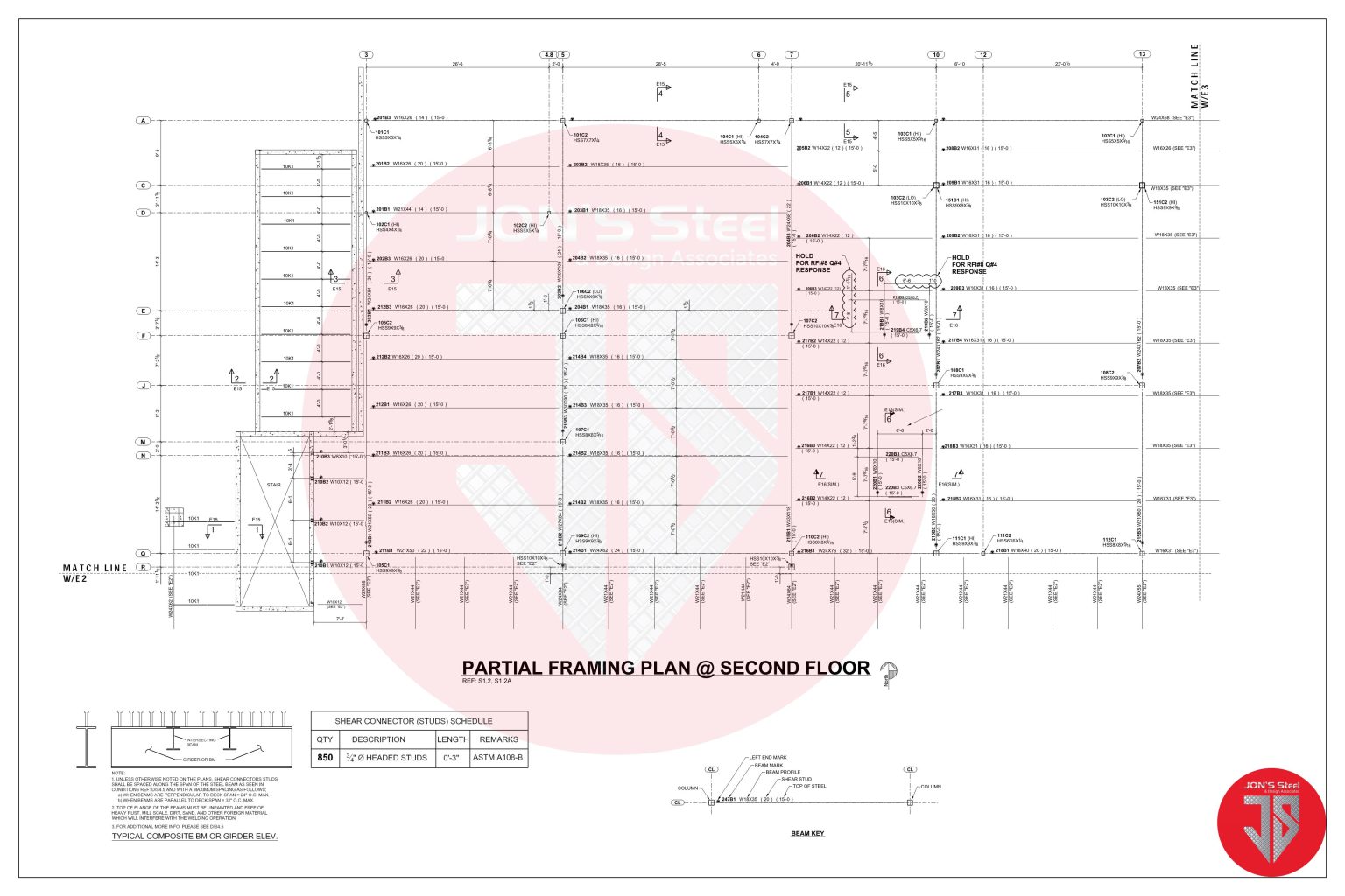 FRAMING PLAN | JONS STEEL AND DESIGN ASSOCIATES