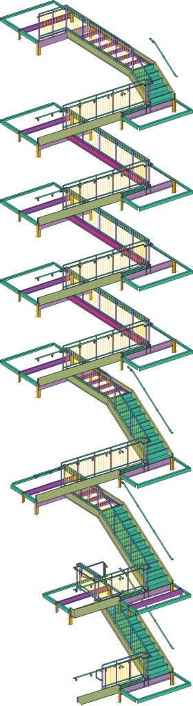 Belleville Stair 3 - Steel Detailing in USA