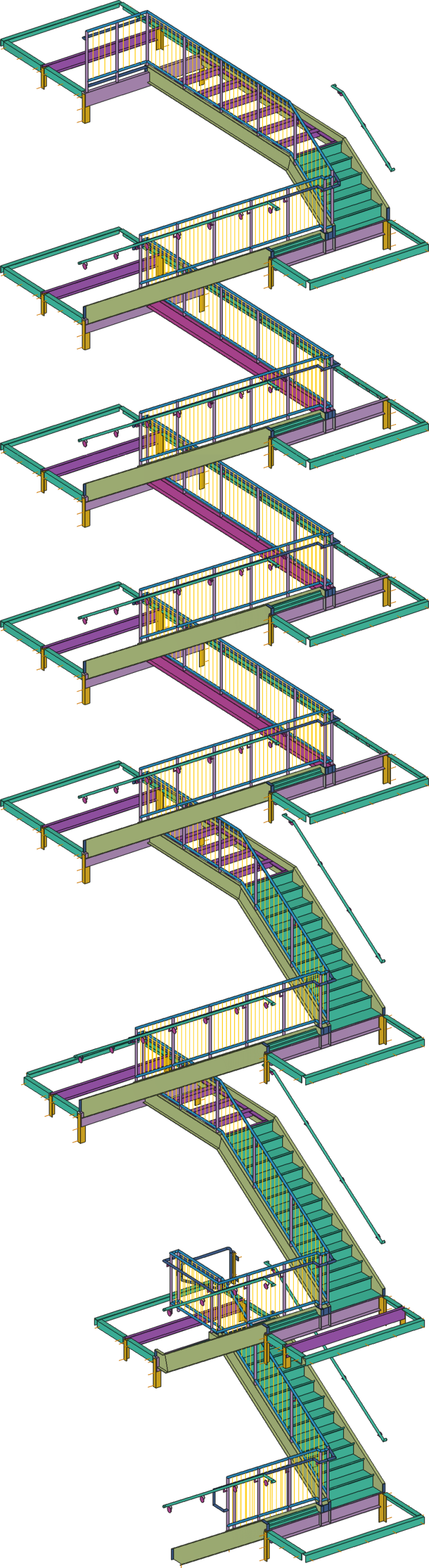 Belleville Stair 3 - Steel Detailing in USA